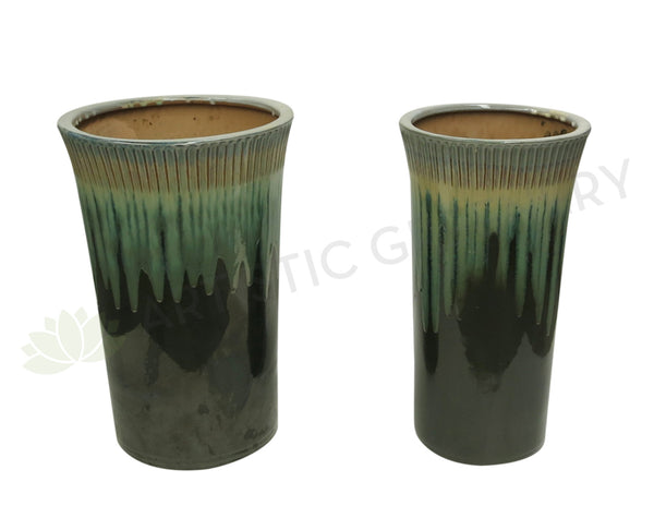 Paint Dipped Style Round - Green (Ceramic) (Code: CER004)