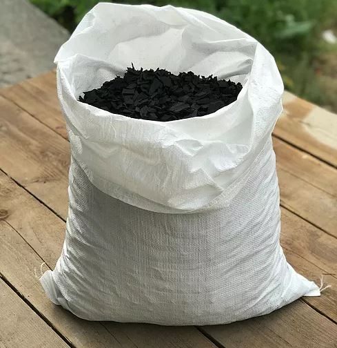 Black recycled rubber mulch 20kg bag