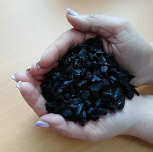 Recycled Rubber Mulch 8-15mm (Pieces) Black