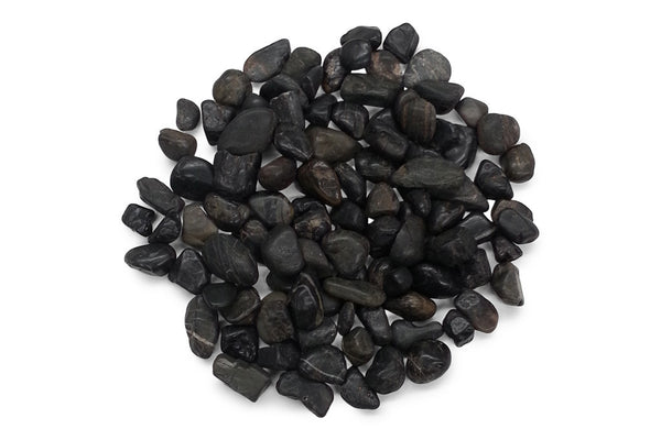 1st Grade Black Medium River Stones 15-30mm