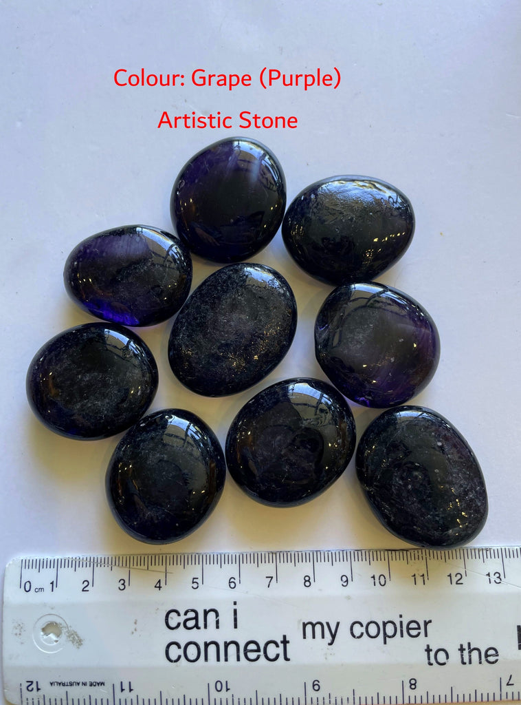 Grape - Decorative Glass Rocks 25-60mm 8 Colours for craft projects fish tanks aquarium | ARTISTIC STONE MALAGA PERTH