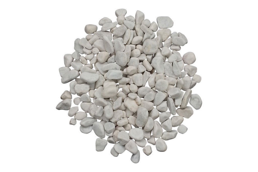 White Pebbles Medium 15-30mm - white garden rocks Perth | ARTISTIC STONE PERTH